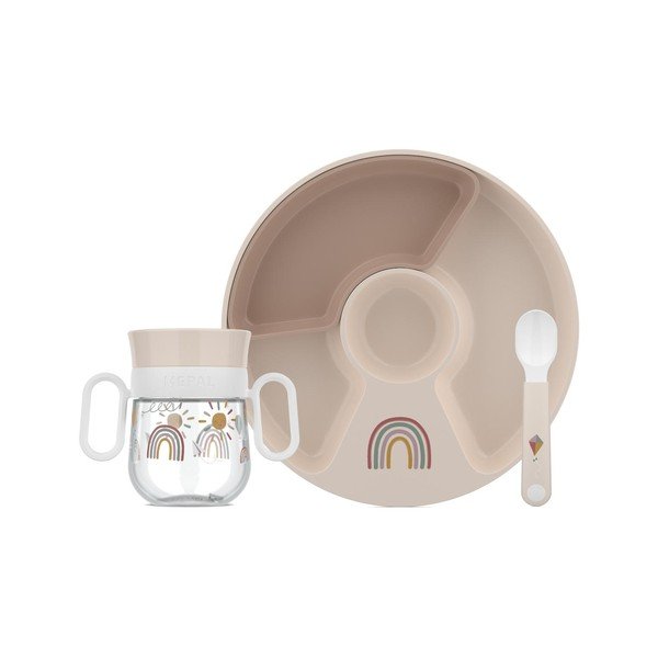 Plastová dětská jídelní sada 3 ks Sunshine & Rainbow – Mepal
