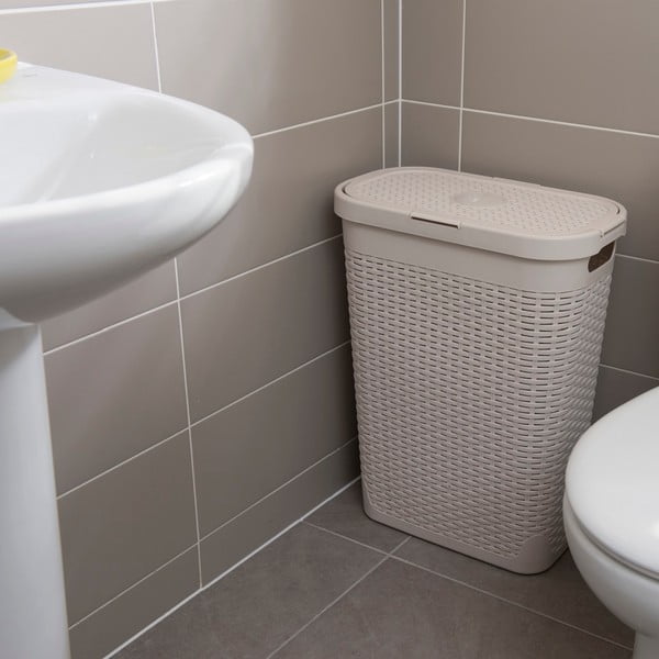 Béžový koš na prádlo Addis Calico, 40 l-image-1