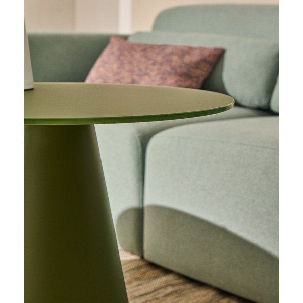 Kulatý odkládací stolek se skleněnou deskou ø 50 cm Wilshire – Kave Home-image-2