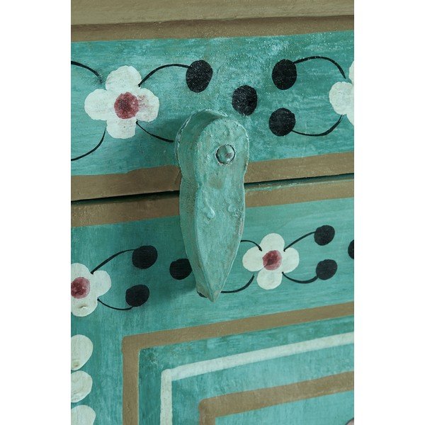 Zelená skříňka z mangového dřeva 87x152x38 cm Prem – Støraa-image-4