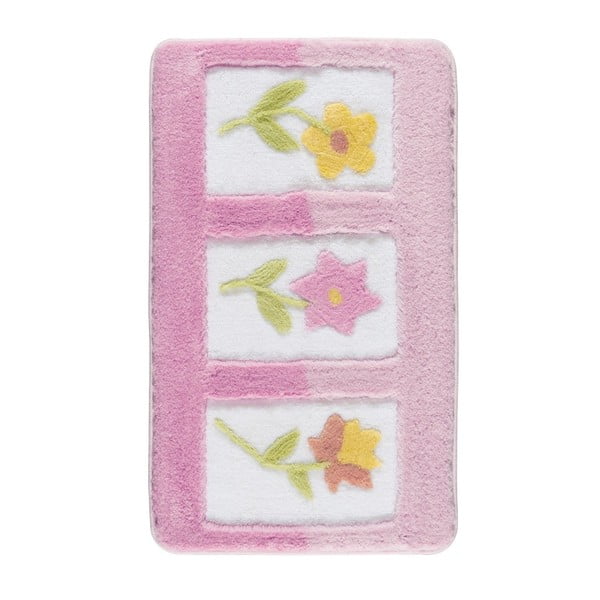 Růžová předložka do koupelny Confetti Bathmats Anjelik, 50 x 60 cm
