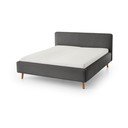 Antracitová čalouněná dvoulůžková postel bez roštu 160x200 cm Mattis – Meise Möbel
