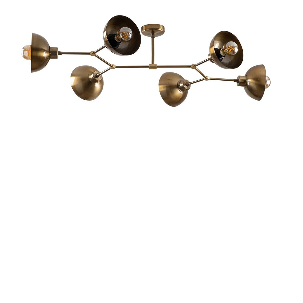 Stropní svítidlo ve zlaté barvě s kovovým stínidlem 52x102 cm Dram – Opviq lights