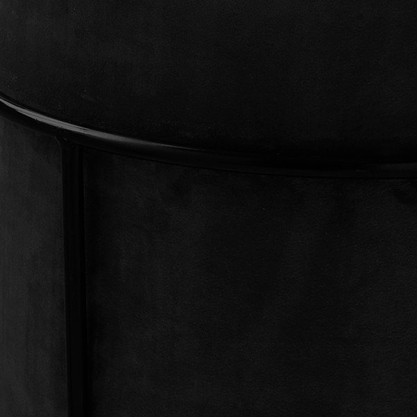 Černý čalouněný puf Native Stack, ⌀ 37 cm-image-1
