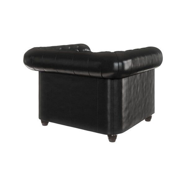 Černé křeslo z imitace kůže York – Ropez-image-2