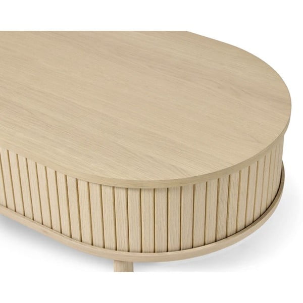 Konferenční stolek v dekoru dubu v přírodní barvě 60x120 cm Meta – Unique Furniture-image-3