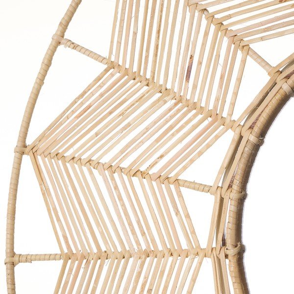 Nástěnné zrcadlo s ratanovým rámem ø 55 cm - Casa Selección-image-2