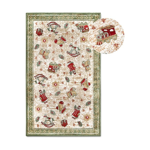 Zelený koberec s vánočním motivem s příměsí bavlny 50x80 cm Toy's Delight Green Christmas – Villeroy&Boch
