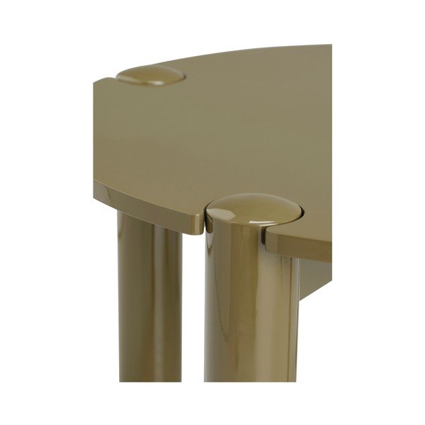 Khaki kulatý konferenční stolek z MDF ø 80 cm Pussel – Ellos Home-image-3