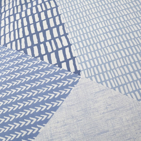 Modré povlečení 200x200 cm Larsson Geo - Catherine Lansfield-image-4