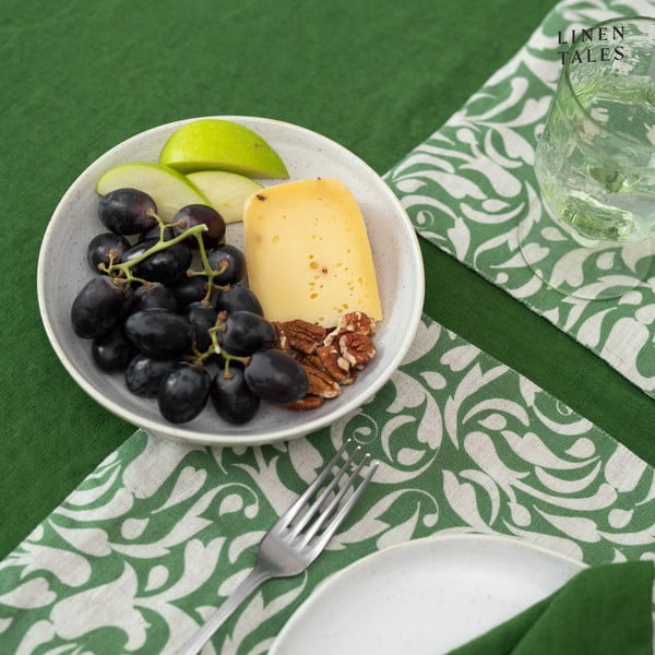 Lněné prostírání 35x45 cm Evergreen Damask – Linen Tales-image-4