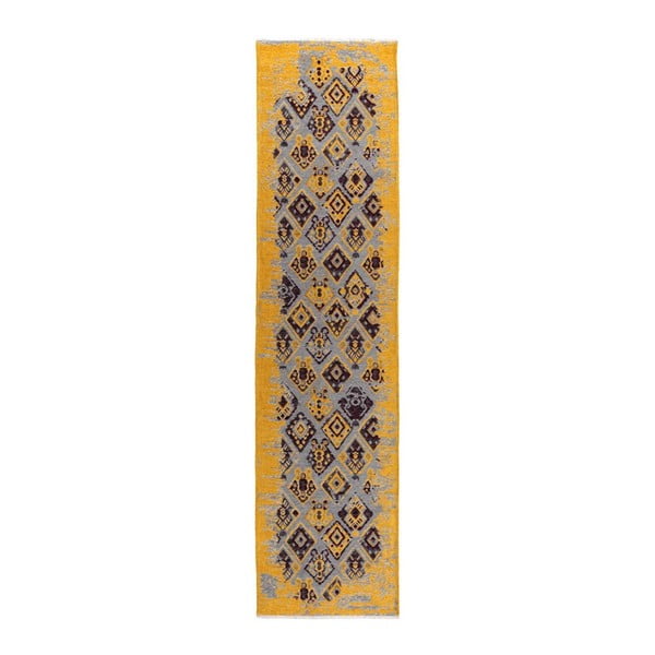 Fialovožlutý oboustranný koberec Homemania Halimod, 77 x 300 cm