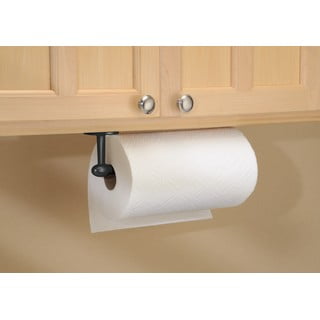 Černý kovový držák na papírové utěrky iDesign Orbinni, 36 cm