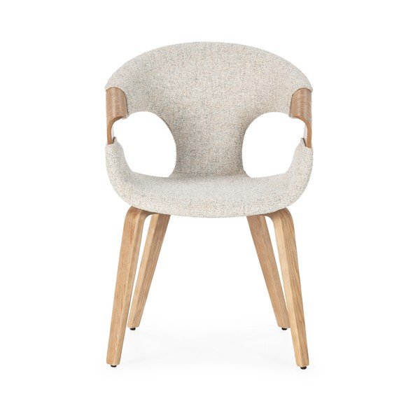 Béžová čalouněná jídelní křesla v sadě 2 ks s područkami Elif – MOME-image-2