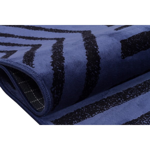 Modrý pratelný koberec 200x100 cm - Vitaus-image-3