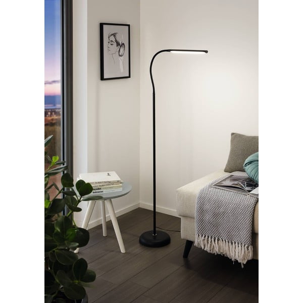 Černá LED stojací lampa (výška 130 cm) LAROA – EGLO-image-1