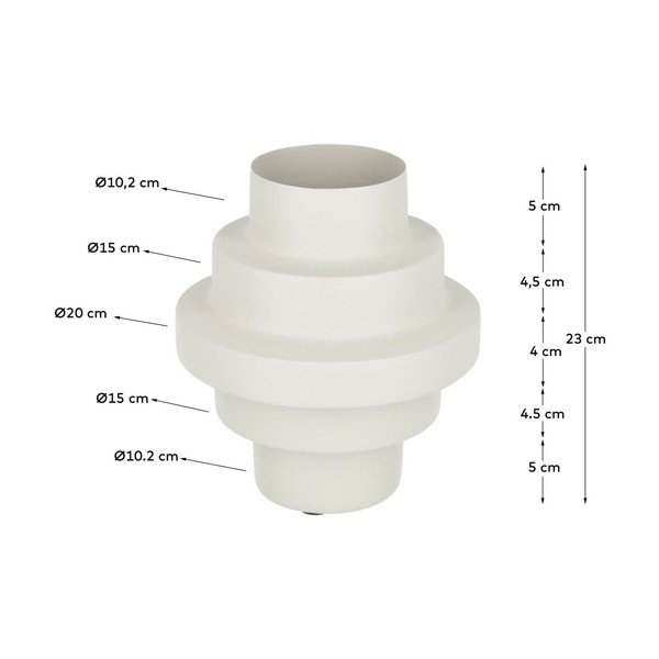 Béžová ocelová váza (výška 23 cm) Velia – Kave Home-image-4