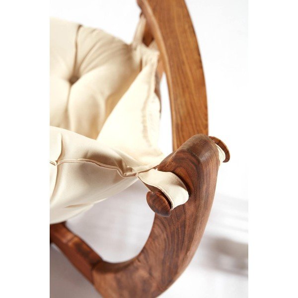 Dřevěné zahradní křeslo v krémovo-přírodní barvě Relax – Floriane Garden-image-1