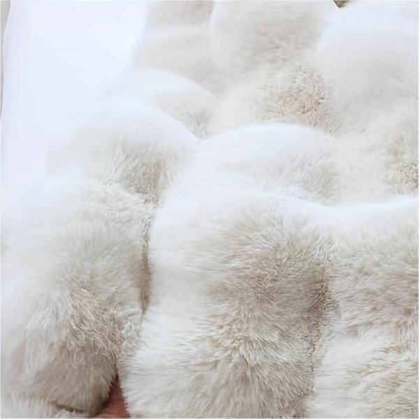 Bílý pratelný kulatý koberec ø 80 cm Bubble White – Mila Home-image-4