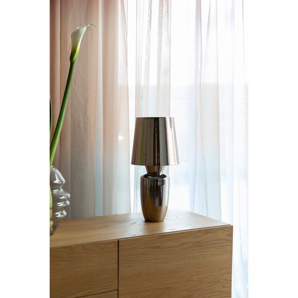 Kovová stolní lampa ve stříbrné barvě s kovovým stínidlem (výška 42 cm) Classy – Zuiver-image-1