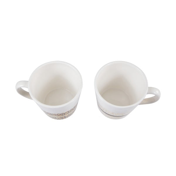 Hrnky z kameniny v bílo-zlaté barvě v sadě 2 ks 300 ml London – Premier Housewares-image-4