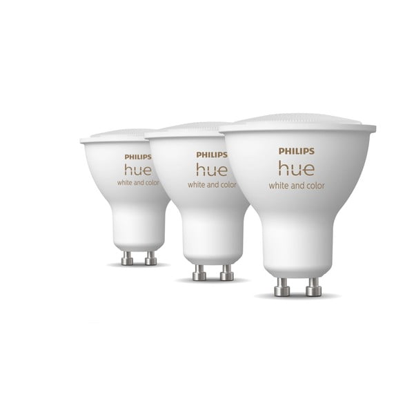 LED smart žárovky v sadě 3 ks GU10, 6 W White and color ambiance – Philips Hue