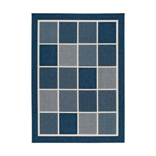 Modrý venkovní koberec Universal Nicol Squares, 160 x 230 cm