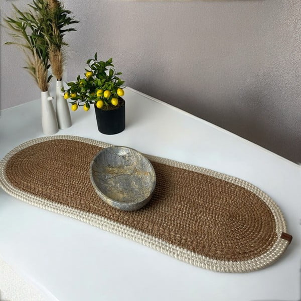 Jutový běhoun na stůl 35x100 cm Wicker – Mila Home Luxury-image-1