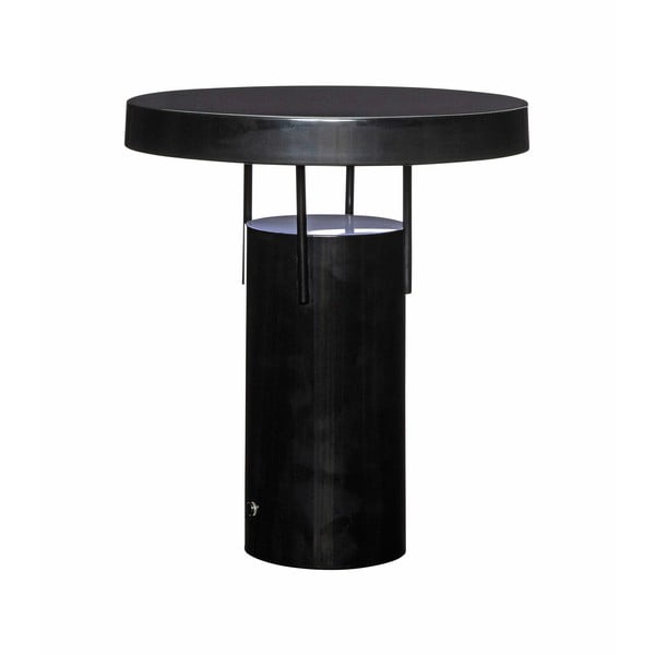 Černá LED stmívatelná stolní lampa s kovovým stínidlem (výška 28 cm) BringMe – Hübsch