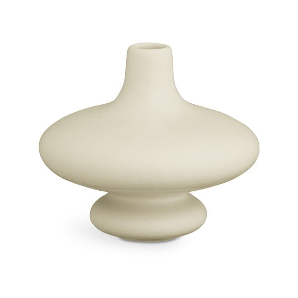 Krémově bílá keramická váza Kähler Design Kontur, výška 14 cm