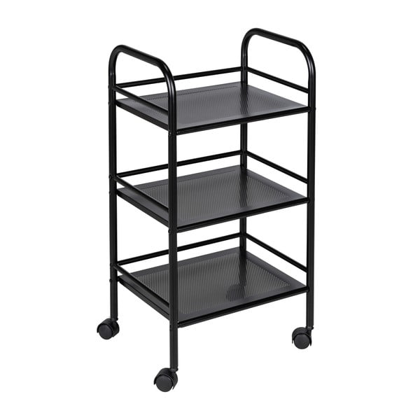 Černý kovový pojízdný regál 41x75 cm – Wenko-image-2