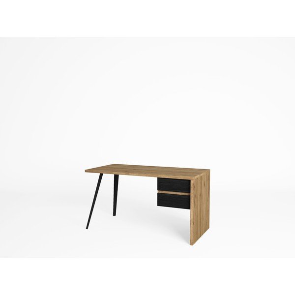 Pracovní stůl s deskou v dubovém dekoru 69x136 cm Eliot – Marckeric-image-3