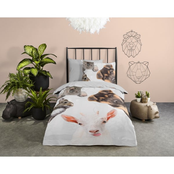 Bavlněné dětské povlečení na jednolůžko/prodloužené 140x220 cm Semmie – Good Morning-image-1