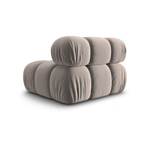 Světle hnědý sametový modul pohovky (středový díl) Bellis – Micadoni -image-4