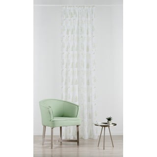 Bílo-zelená záclona 140x245 cm Caledonia – Mendola Fabrics