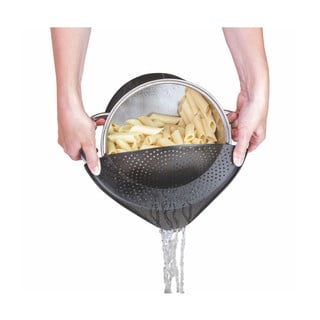 Cedník na těstoviny na hrnec Metaltex Clip On, 28 x 13 cm