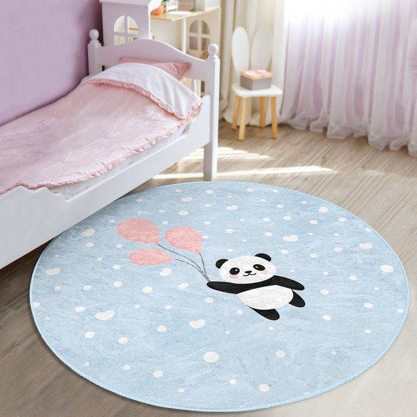 Světle modrý dětský koberec ø 80 cm Comfort – Mila Home-image-1