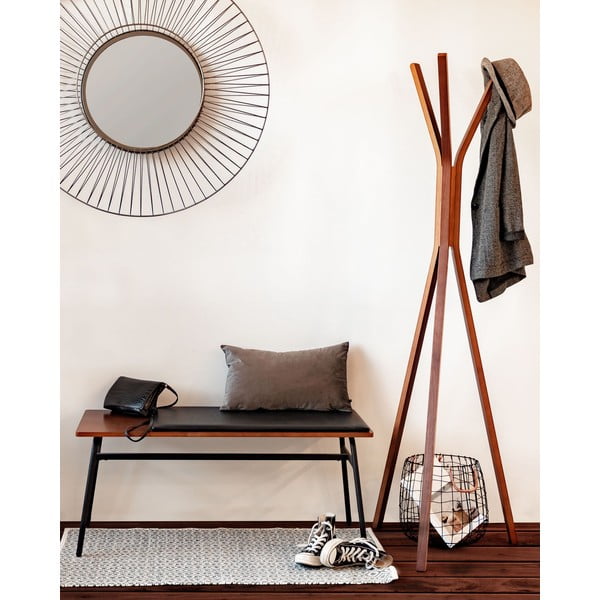 Hnědý věšák v dekoru ořechového dřeva Kave Home Benzara-image-1