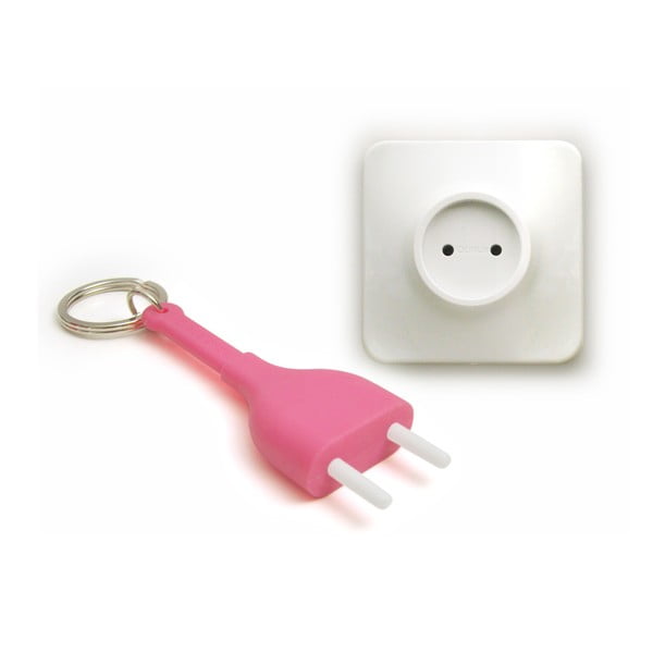 Set 2 věšáků Unplug, růžový