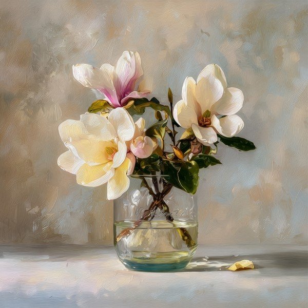 Tištěný obraz na plátně 32x32 cm Magnolias – Styler