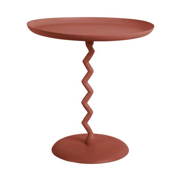 Kovový kulatý odkládací stolek ø 40 cm Zig Zag – Leitmotiv