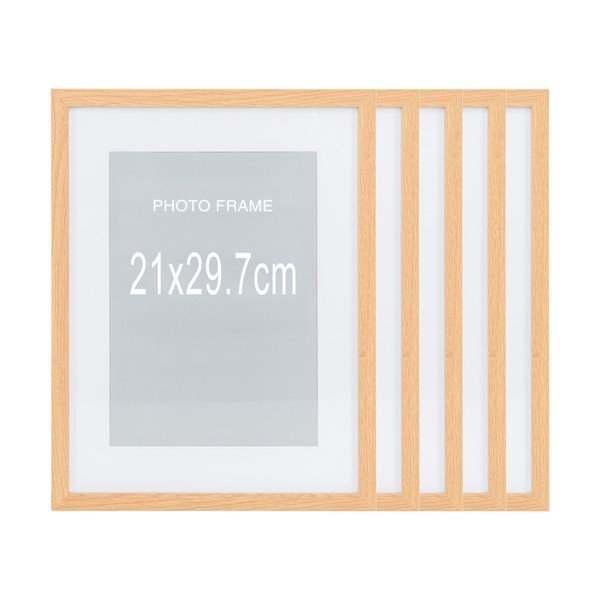 Rámečky v sadě 5 ks v přírodní barvě 21x30 cm Marbella – House Nordic