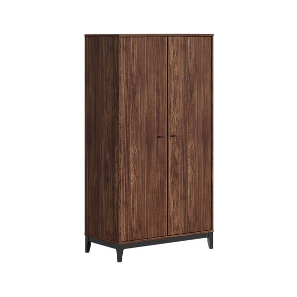 Šatní skříň v dekoru ořechu v tmavě přírodní barvě 100x190,5x55 cm Ilyas – Vipack