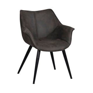 Černá židle s černým kovovým podnožím Rowico Echo
