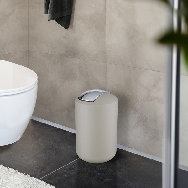 Taupe plastový odpadkový koš 6,5 l Brasil – Wenko-image-1