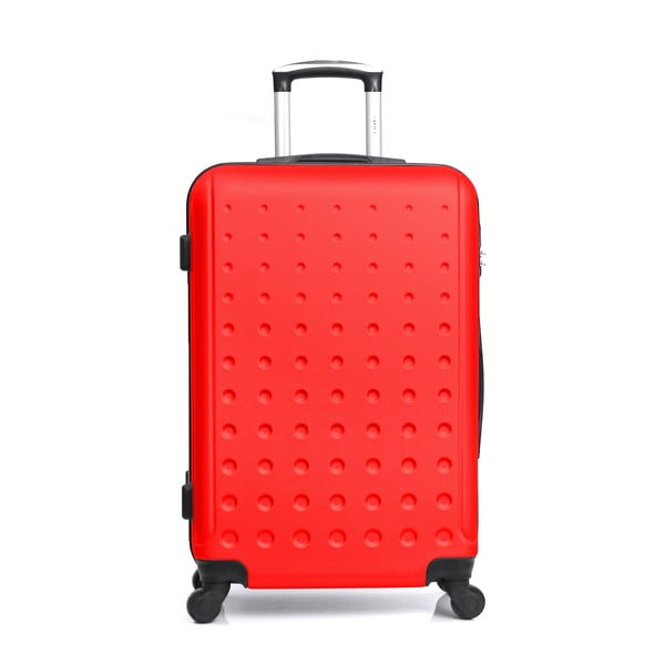 Červený cestovní kufr na kolečkách Hero Taurus, 96 l