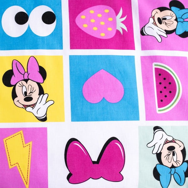 Růžové bavlněné dětské povlečení do postýlky 100x135 cm Minnie "Sweet" – Jerry Fabrics-image-4