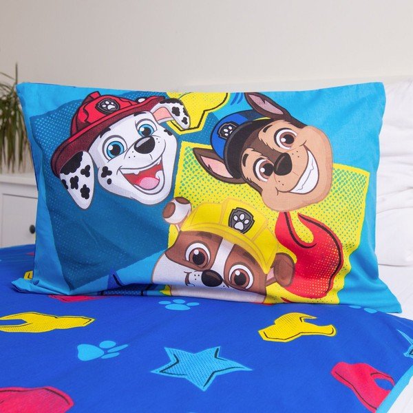 Modré bavlněné dětské povlečení do postýlky 100x135 cm Paw Patrol "Pawsome days ahead" – Jerry Fabrics-image-3