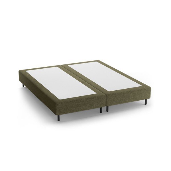 Zelená čalouněná dvoulůžková postel bez čela 180x200 cm Whale – Micadoni 
