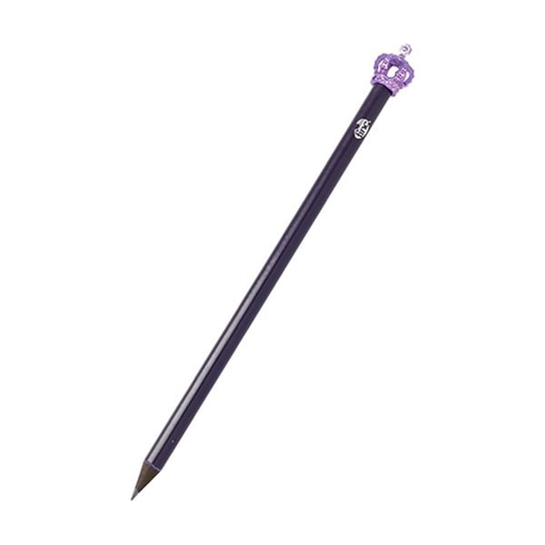 Fialová tužka s ozdobou ve tvaru korunky TINC